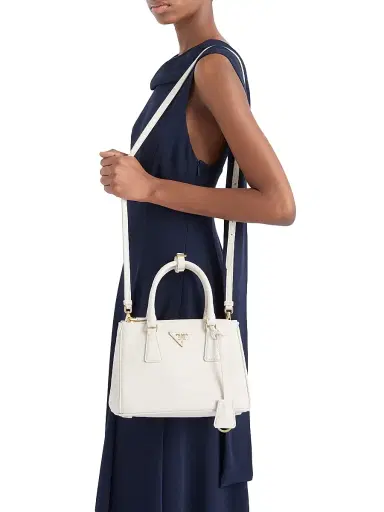 Prada Women's Galleria Leather Bag - White | Thumbnail 7 Prada Women's Galleria Leather Bag - White | Thumbnail 7