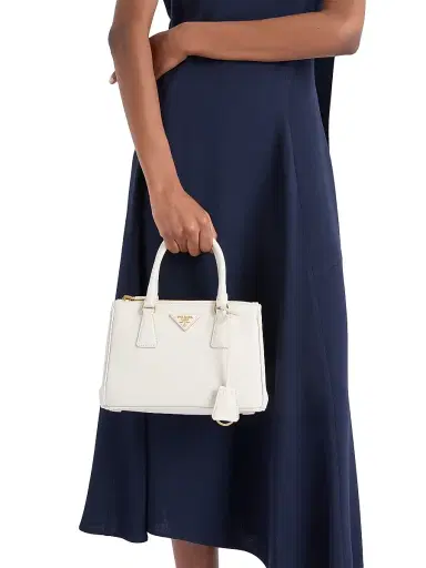 Prada Women's Galleria Leather Bag - White | Thumbnail 8 Prada Women's Galleria Leather Bag - White | Thumbnail 8