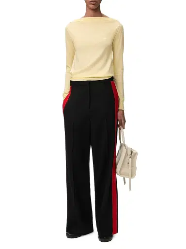 LOEWE Women's Boatneck Wool-Blend Sweater - Light Yellow | Thumbnail 2 LOEWE Women's Boatneck Wool-Blend Sweater - Light Yellow | Thumbnail 2