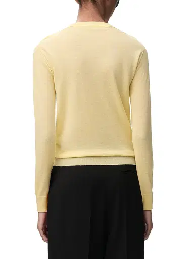 LOEWE Women's Boatneck Wool-Blend Sweater - Light Yellow | Thumbnail 4 LOEWE Women's Boatneck Wool-Blend Sweater - Light Yellow | Thumbnail 4