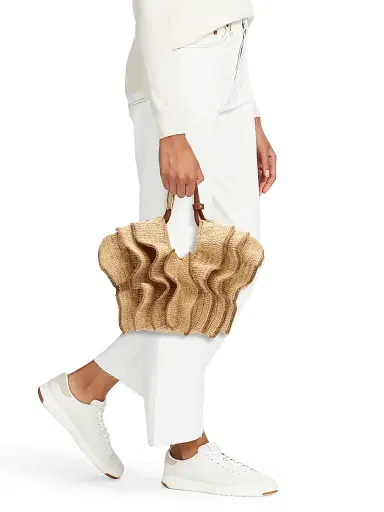 Zimmermann Women's Goldentime Ruffle Tote Bag - Natural | Thumbnail 2 Zimmermann Women's Goldentime Ruffle Tote Bag - Natural | Thumbnail 2
