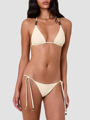 NICHOLAS Women's Rita Racerback Bikini Top - Lemon | Thumbnail 4 NICHOLAS Women's Rita Racerback Bikini Top - Lemon | Thumbnail 4