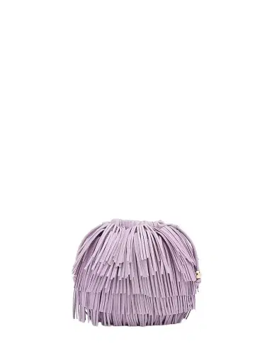 Zimmermann Women's Fringe Leather Crossbody Bag - Lilac | Thumbnail 1 Zimmermann Women's Fringe Leather Crossbody Bag - Lilac | Thumbnail 1