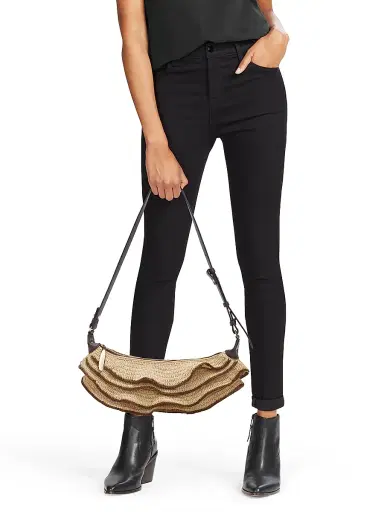 Zimmermann Women's Goldentime Ruffle Shoulder Bag - Natural | Thumbnail 2 Zimmermann Women's Goldentime Ruffle Shoulder Bag - Natural | Thumbnail 2