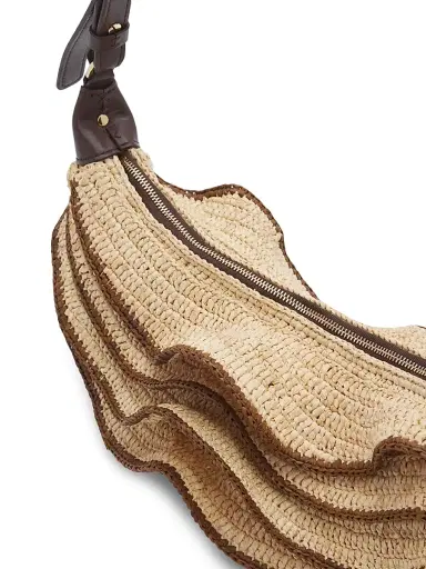 Zimmermann Women's Goldentime Ruffle Shoulder Bag - Natural | Thumbnail 5 Zimmermann Women's Goldentime Ruffle Shoulder Bag - Natural | Thumbnail 5