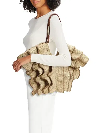 Zimmermann Women's Goldentime Raffia Tote Bag - Natural | Thumbnail 2 Zimmermann Women's Goldentime Raffia Tote Bag - Natural | Thumbnail 2