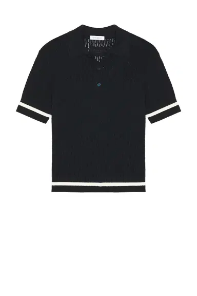 Givenchy Cotton Openwork Knit Short Sleeve Polo | Thumbnail 4 Givenchy Cotton Openwork Knit Short Sleeve Polo | Thumbnail 4