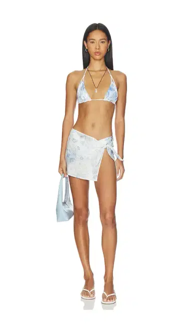 Frankies Bikinis Ari Satin Bikini Top | Thumbnail 4 Frankies Bikinis Ari Satin Bikini Top | Thumbnail 4