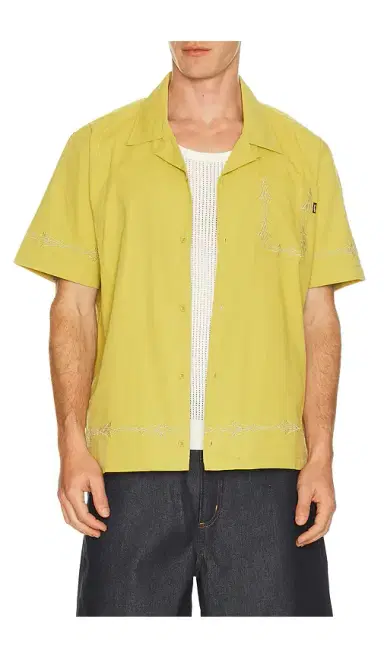 HUF Pinstripe Embroidered Resort Shirt | Thumbnail 1 HUF Pinstripe Embroidered Resort Shirt | Thumbnail 1