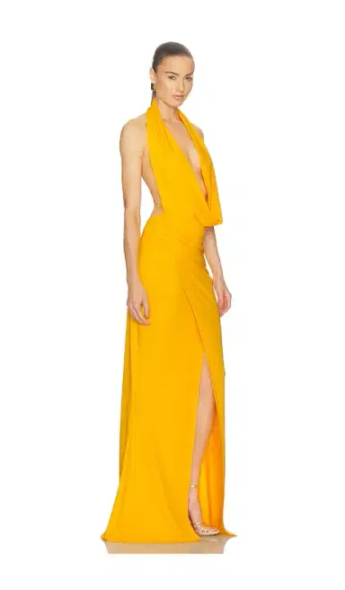 Lapointe Matte Tech Cowl Neck Shirred Gown | Thumbnail 2 Lapointe Matte Tech Cowl Neck Shirred Gown | Thumbnail 2