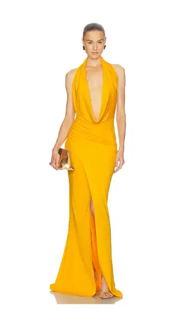 Lapointe Matte Tech Cowl Neck Shirred Gown | Thumbnail 1 Lapointe Matte Tech Cowl Neck Shirred Gown | Thumbnail 1