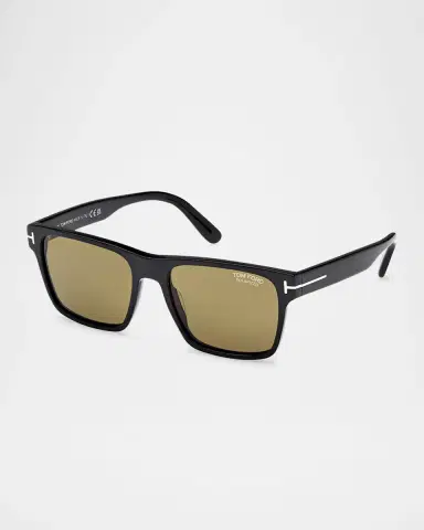 Tom Ford Men's Calder Polarized Acetate Square Sunglasses | Thumbnail 2 Tom Ford Men's Calder Polarized Acetate Square Sunglasses | Thumbnail 2