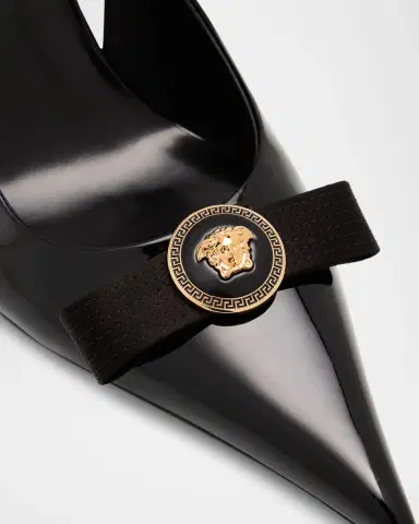 Versace Gianni Ribbon Medusa Patent Slingback Pumps | Thumbnail 4 Versace Gianni Ribbon Medusa Patent Slingback Pumps | Thumbnail 4