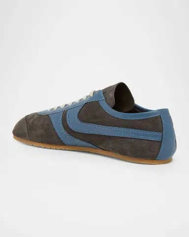 Dries Van Noten Men's Destin Mixed Leather Retro Sneakers | Thumbnail 3 Dries Van Noten Men's Destin Mixed Leather Retro Sneakers | Thumbnail 3