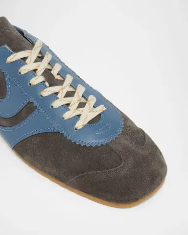 Dries Van Noten Men's Destin Mixed Leather Retro Sneakers | Thumbnail 4 Dries Van Noten Men's Destin Mixed Leather Retro Sneakers | Thumbnail 4
