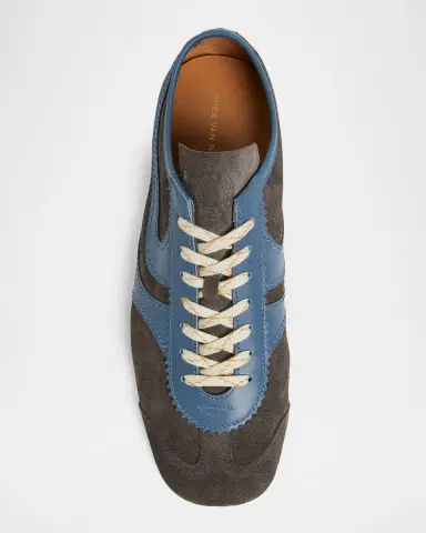Dries Van Noten Men's Destin Mixed Leather Retro Sneakers | Thumbnail 5 Dries Van Noten Men's Destin Mixed Leather Retro Sneakers | Thumbnail 5