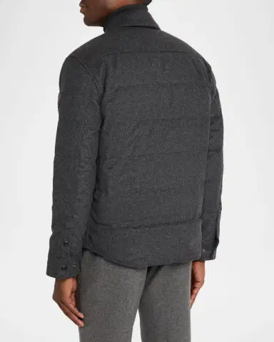 Polo Ralph Lauren Men's Lewis Melton Down Shirt Jacket | Thumbnail 2 Polo Ralph Lauren Men's Lewis Melton Down Shirt Jacket | Thumbnail 2