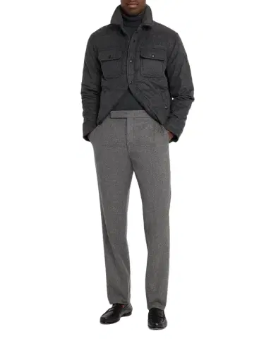 Polo Ralph Lauren Men's Lewis Melton Down Shirt Jacket | Thumbnail 1 Polo Ralph Lauren Men's Lewis Melton Down Shirt Jacket | Thumbnail 1