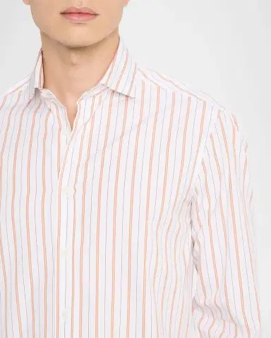 Brunello Cucinelli Men 's Multi-tripe Cotton lim-Fit Button-Down hirt | Thumbnail 4 Brunello Cucinelli Men 's Multi-tripe Cotton lim-Fit Button-Down hirt | Thumbnail 4