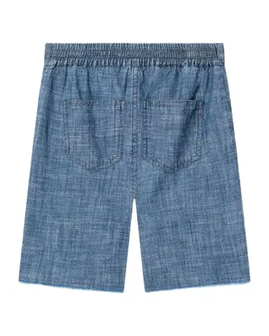 Golden Goose Kid's Journey Embroidered Chambray Shorts, Size 6-12 | Thumbnail 1 Golden Goose Kid's Journey Embroidered Chambray Shorts, Size 6-12 | Thumbnail 1