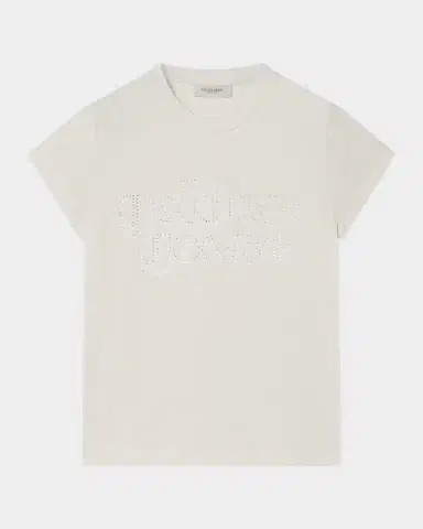 Golden Goose Girl's Journey Rhinestone Logo T-Shirt, Size 6-12 | Thumbnail 2 Golden Goose Girl's Journey Rhinestone Logo T-Shirt, Size 6-12 | Thumbnail 2