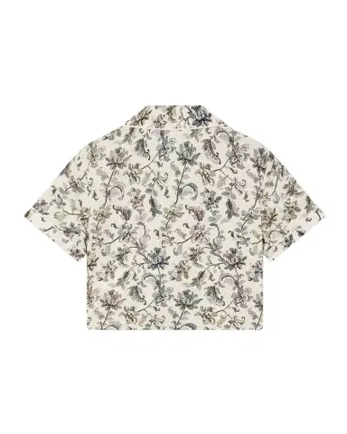 Golden Goose Girl's Journey Floral Cotton Collared Shirt, Size 6-12 | Thumbnail 1 Golden Goose Girl's Journey Floral Cotton Collared Shirt, Size 6-12 | Thumbnail 1