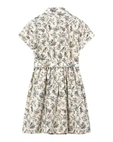 Golden Goose Girl's Journey Belted Floral Cotton Shirtdress, Size -12 | Thumbnail 1 Golden Goose Girl's Journey Belted Floral Cotton Shirtdress, Size -12 | Thumbnail 1
