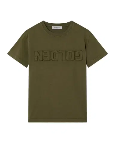 Golden Goose Kid's Golden Distressed Cotton Logo T-Shirt, Size -12 | Thumbnail 2 Golden Goose Kid's Golden Distressed Cotton Logo T-Shirt, Size -12 | Thumbnail 2
