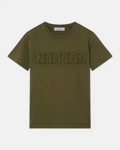 Golden Goose Kid's Golden Distressed Cotton Logo T-Shirt, Size -12 | Thumbnail 3 Golden Goose Kid's Golden Distressed Cotton Logo T-Shirt, Size -12 | Thumbnail 3