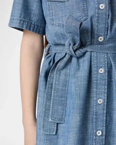 Golden Goose Girl's Journey Cotton Belted Shirtdress, Size -12 | Thumbnail 2 Golden Goose Girl's Journey Cotton Belted Shirtdress, Size -12 | Thumbnail 2