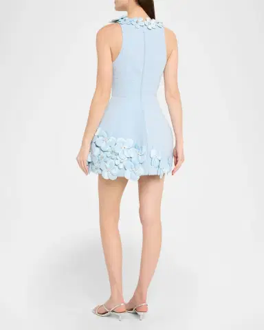 Bronx and Banco Estelle Floral Applique Fit-&-Flare Mini Dress | Thumbnail 2 Bronx and Banco Estelle Floral Applique Fit-&-Flare Mini Dress | Thumbnail 2