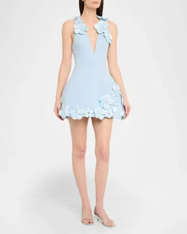 Bronx and Banco Estelle Floral Applique Fit-&-Flare Mini Dress | Thumbnail 3 Bronx and Banco Estelle Floral Applique Fit-&-Flare Mini Dress | Thumbnail 3