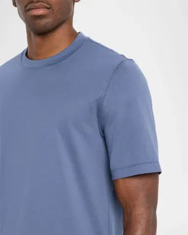 Brunello Cucinelli Men 's Cotton English Rib Half-Zip Sweater | Thumbnail 4 Brunello Cucinelli Men 's Cotton English Rib Half-Zip Sweater | Thumbnail 4