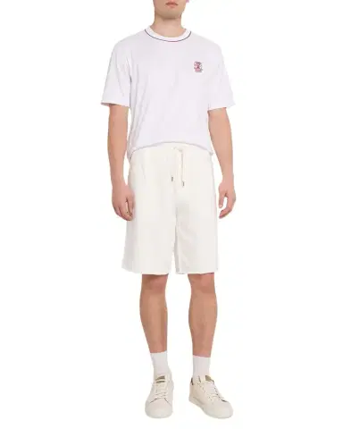 Brunello Cucinelli Men's Cotton-Blend Drawstring Bermuda Shorts | Thumbnail 1 Brunello Cucinelli Men's Cotton-Blend Drawstring Bermuda Shorts | Thumbnail 1