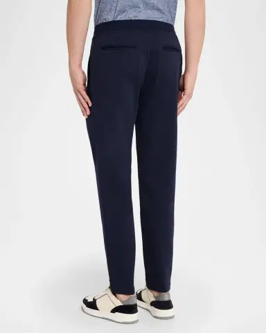 Brunello Cucinelli Men's Cotton Tapered Drawstring Trousers | Thumbnail 2 Brunello Cucinelli Men's Cotton Tapered Drawstring Trousers | Thumbnail 2