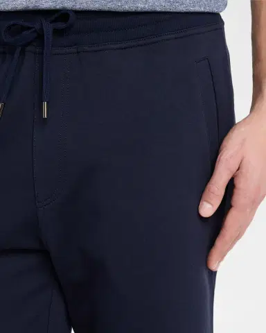 Brunello Cucinelli Men's Cotton Tapered Drawstring Trousers | Thumbnail 4 Brunello Cucinelli Men's Cotton Tapered Drawstring Trousers | Thumbnail 4