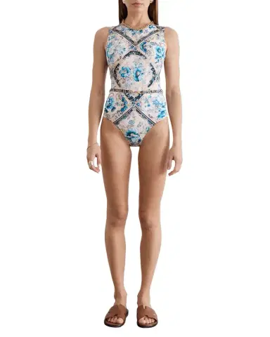 Aqua Blu Australia Brianna Belted One-Piece Swimsuit | Thumbnail 1 Aqua Blu Australia Brianna Belted One-Piece Swimsuit | Thumbnail 1