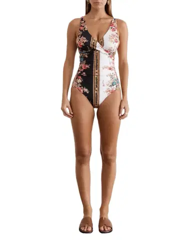 Aqua Blu Australia Eliana Floral Colorblock One-Piece Swimsuit | Thumbnail 1 Aqua Blu Australia Eliana Floral Colorblock One-Piece Swimsuit | Thumbnail 1