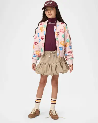 Molo Girl's Hedia Heart Bomber Jacket, Size 4-7 | Thumbnail 2 Molo Girl's Hedia Heart Bomber Jacket, Size 4-7 | Thumbnail 2