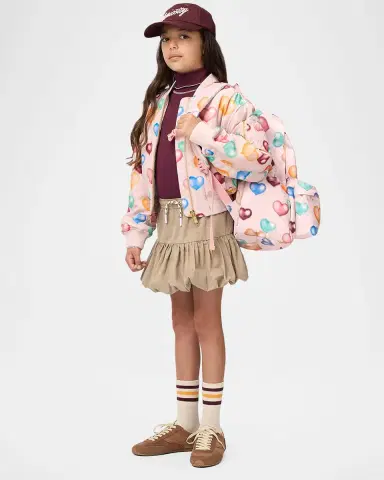 Molo Girl's Hedia Heart Bomber Jacket, Size 4-7 | Thumbnail 3 Molo Girl's Hedia Heart Bomber Jacket, Size 4-7 | Thumbnail 3