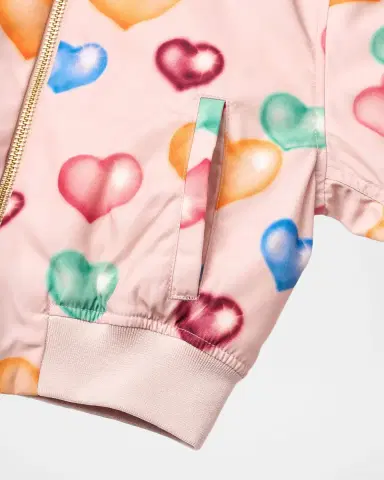 Molo Girl's Hedia Heart Bomber Jacket, Size 4-7 | Thumbnail 5 Molo Girl's Hedia Heart Bomber Jacket, Size 4-7 | Thumbnail 5