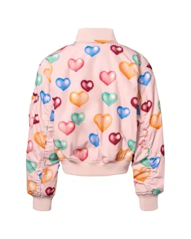 Molo Girl's Hedia Heart Bomber Jacket, Size 4-7 | Thumbnail 1 Molo Girl's Hedia Heart Bomber Jacket, Size 4-7 | Thumbnail 1