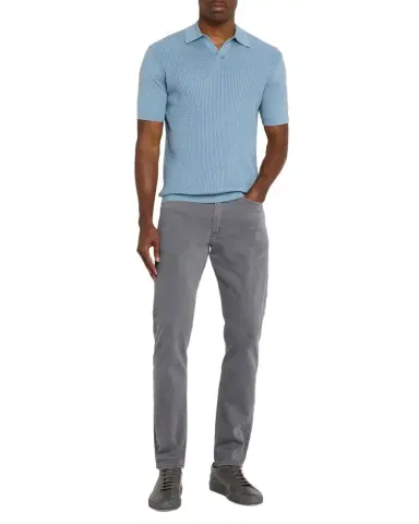 rag & bone Men 's Saxon Silk-Cotton Polo Shirt | Thumbnail 1 rag & bone Men 's Saxon Silk-Cotton Polo Shirt | Thumbnail 1