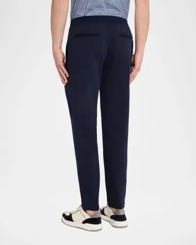 Brunello Cucinelli Men's Cotton Tapered Drawstring Trousers | Thumbnail 2 Brunello Cucinelli Men's Cotton Tapered Drawstring Trousers | Thumbnail 2