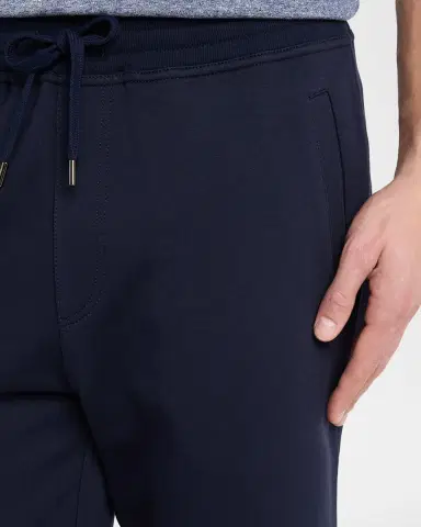 Brunello Cucinelli Men's Cotton Tapered Drawstring Trousers | Thumbnail 4 Brunello Cucinelli Men's Cotton Tapered Drawstring Trousers | Thumbnail 4