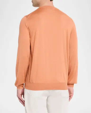 Brunello Cucinelli Men's Cashmere Knit Crewneck Sweater | Thumbnail 2 Brunello Cucinelli Men's Cashmere Knit Crewneck Sweater | Thumbnail 2