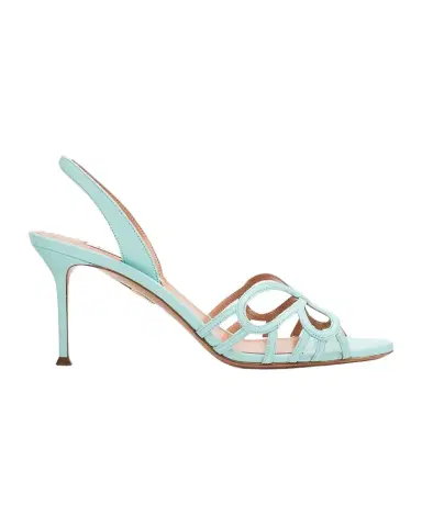 Aquazzura 75mm Hula Leather Slingback Sandals | Thumbnail 1 Aquazzura 75mm Hula Leather Slingback Sandals | Thumbnail 1