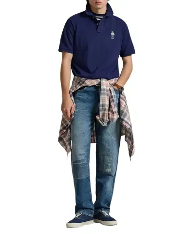 Polo Ralph Lauren Men's Classic Fit Polo Bear Mesh Polo Shirt | Thumbnail 1 Polo Ralph Lauren Men's Classic Fit Polo Bear Mesh Polo Shirt | Thumbnail 1