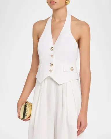Cara Cara Prescott Linen Halter Top | Thumbnail 3 Cara Cara Prescott Linen Halter Top | Thumbnail 3