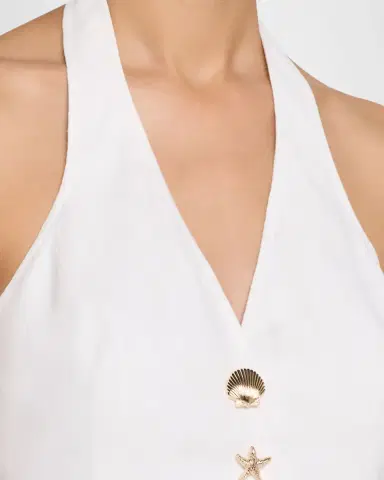 Cara Cara Prescott Linen Halter Top | Thumbnail 4 Cara Cara Prescott Linen Halter Top | Thumbnail 4